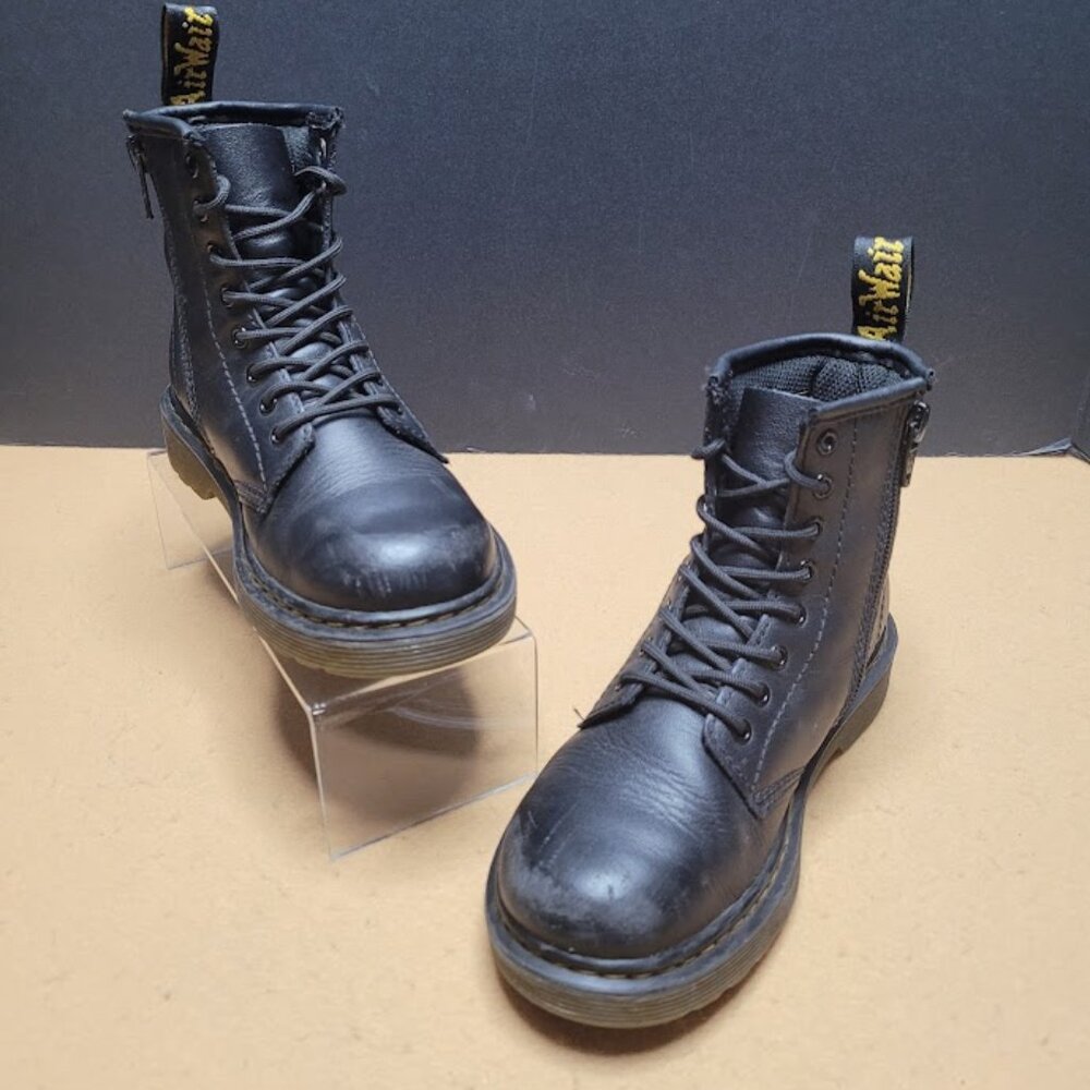 Dr. Martens Junior 1460J Softy T Leather Lace Up Boots Youth Sz 1 - Picture 2 of 11
